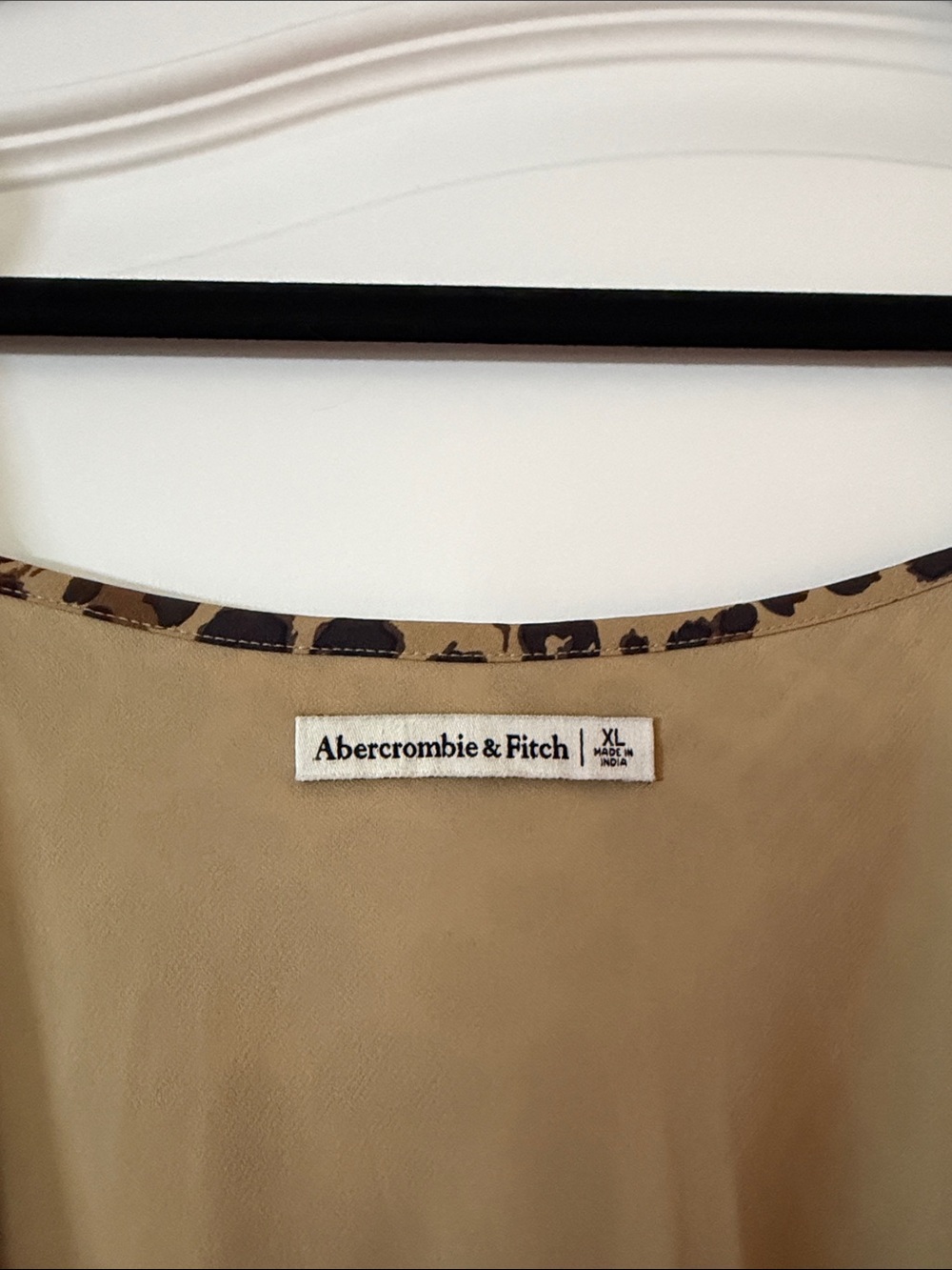 Abercrombie & Fitch Leopard Print Maxi Slip Dress - Tan & Black - Picture 2 of 4